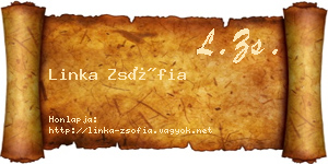 Linka Zsófia névjegykártya