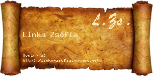Linka Zsófia névjegykártya